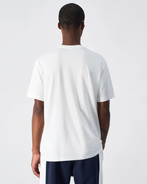 T-shirt jogtag in cotone Bianco Uomo
