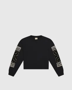T-Shirt Maniche Lunghe Skate & Street Nero Donna