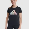T-shirt Metallic Print Nero Bambina