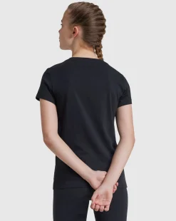 T-shirt Metallic Print Nero Bambina