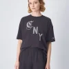 T-Shirt Oversize Girocollo From The Block Nero Donna