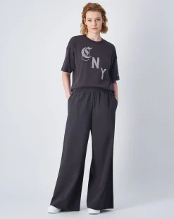 T-Shirt Oversize Girocollo From The Block Nero Donna