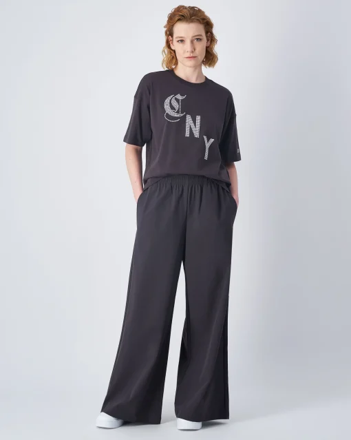 T-Shirt Oversize Girocollo From The Block Nero Donna