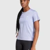T-shirt Own the Run 3-Stripes Blu Donna