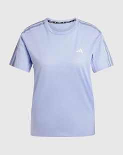 T-shirt Own the Run 3-Stripes Blu Donna