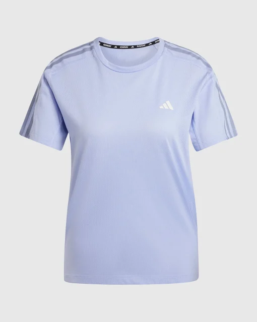 T-shirt Own the Run 3-Stripes Blu Donna