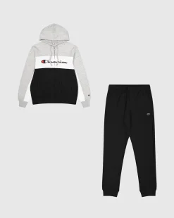 Tuta Full-Zip Con Cappuccio Sweatsuits Grigio Uomo