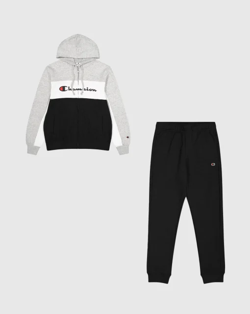 Tuta Full-Zip Con Cappuccio Sweatsuits Grigio Uomo