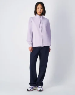 Tuta Script Shop Con Felpa a Collo Alto Viola Donna