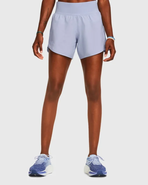 Under Armour Shorts UA Fly-By Elite 5" Bianco Donna