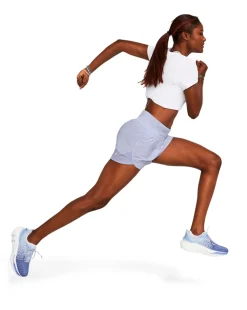 Under Armour Shorts UA Fly-By Elite 5" Bianco Donna