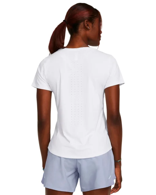 Under Armour T-Shirt Launch Elite Laser Bianco Donna