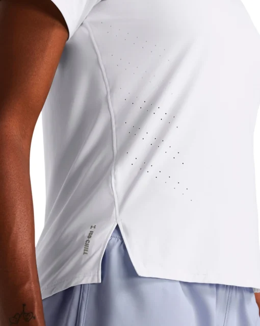 Under Armour T-Shirt Launch Elite Laser Bianco Donna